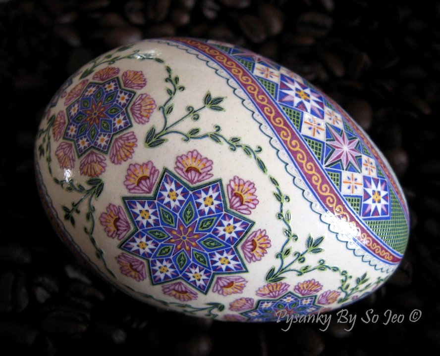 Ring Around The Rosie Ukrainian Easter Egg Pysanky By So Jeo